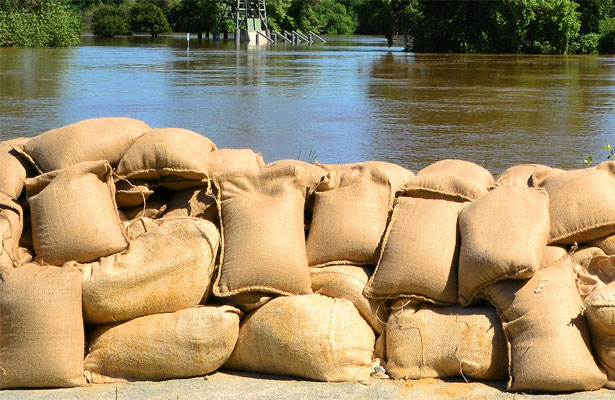 Jute-Sandsäcke für Hochwasserschutz